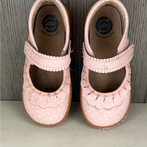 Pink Kids Shoes with Ruffle Detail - Picture 2 of 3